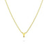 Initials Brick Alphabet Letter Necklace Gold Layered Steel Jewellery